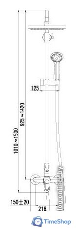 Душевая система  Lemark OMEGA LM3160C - Изображение №2 — Интернет-магазин Time-Shop