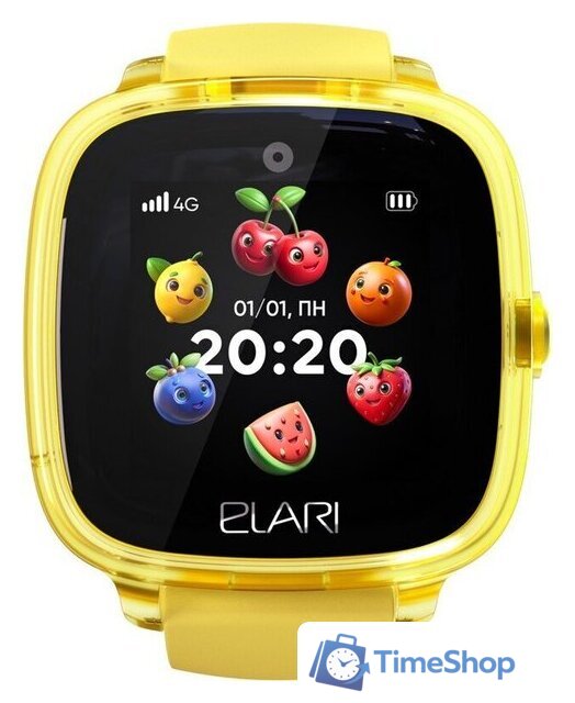 Детские умные часы Elari KidPhone Fresh 4G (желтый) - Изображение №3 — Интернет-магазин Time-Shop