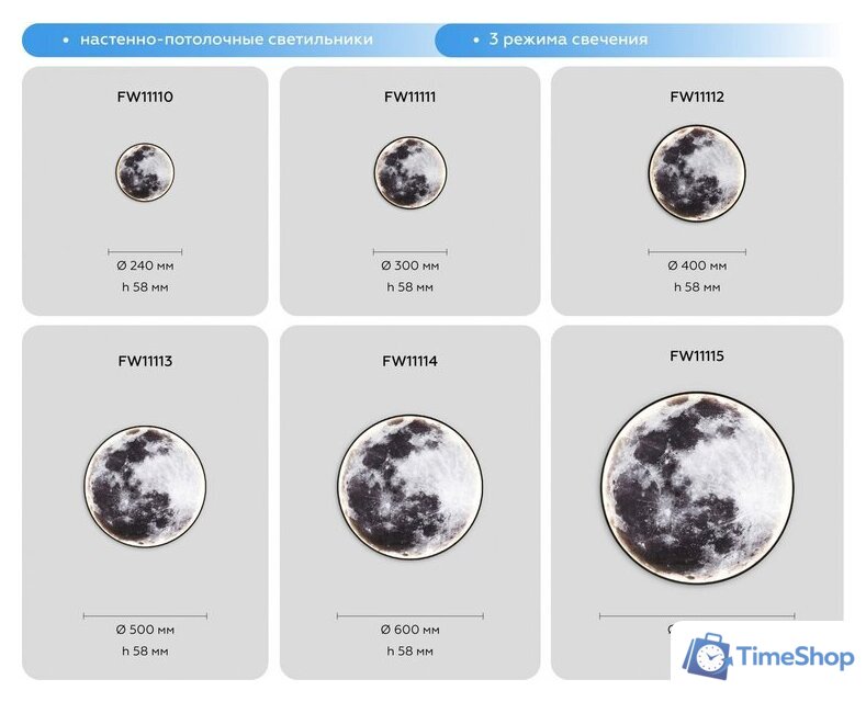 Светильник-тарелка Ambrella light FW11113 BK (черный) - Изображение №12 — Интернет-магазин Time-Shop