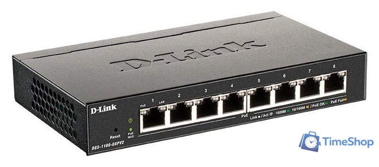 Управляемый коммутатор 2-го уровня D-Link DGS-1100-08PV2/A4A - Изображение №1 — Интернет-магазин Time-Shop