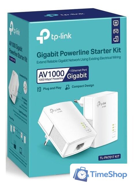 Комплект powerline-адаптеров TP-Link TL-PA7017 KIT - Изображение №5 — Интернет-магазин Time-Shop