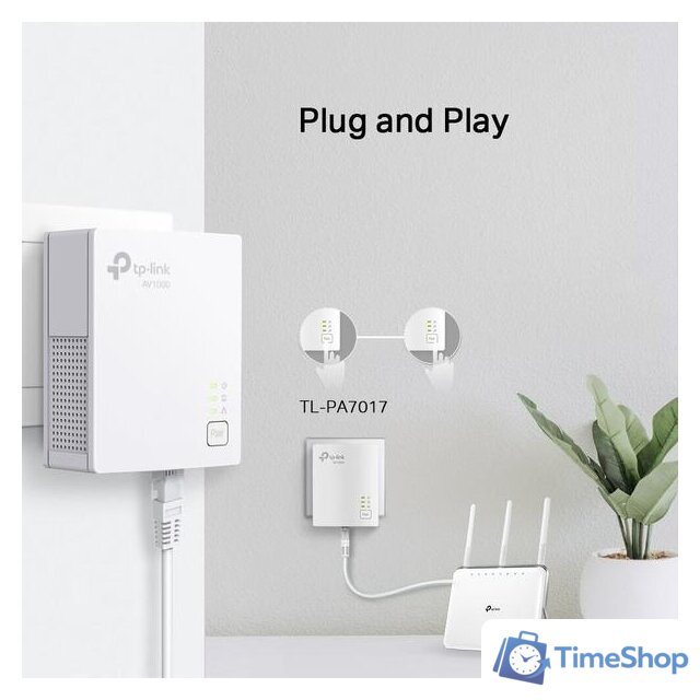 Комплект powerline-адаптеров TP-Link TL-PA7017 KIT - Изображение №9 — Интернет-магазин Time-Shop