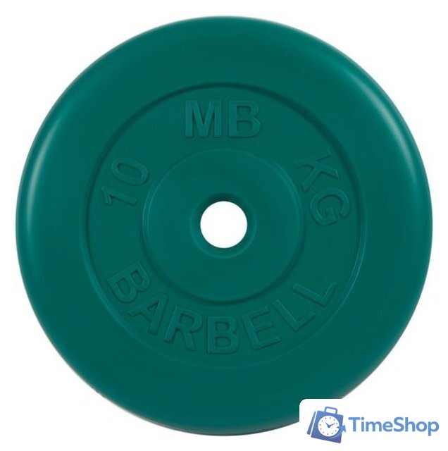 Диск MB Barbell Стандарт 26 мм (1x10 кг, зеленый) - Изображение №1 — Интернет-магазин Time-Shop