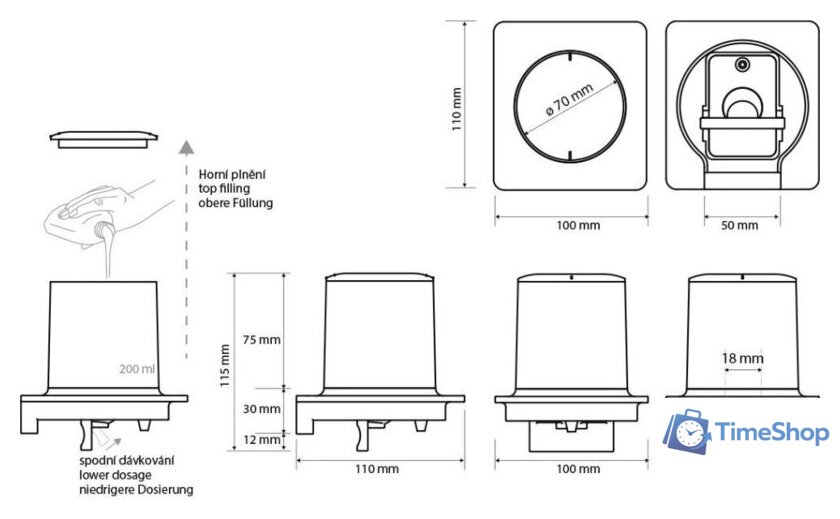 Аксессуары для ванной и туалета Bemeta Organic 167109260 (200мл, черный матовый) - Изображение №2 — Интернет-магазин Time-Shop