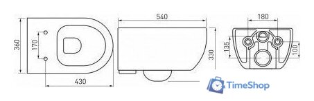 Унитаз подвесной Berges Wasserhaus Ego XL Rimless 083211 (с сиденьем) - Изображение №6 — Интернет-магазин Time-Shop
