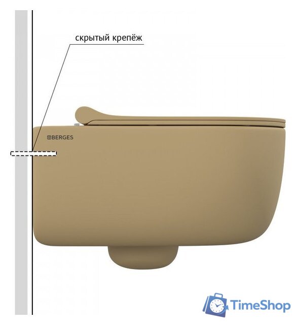 Унитаз подвесной Berges Wasserhaus Ego XL Rimless 083211 (с сиденьем) - Изображение №3 — Интернет-магазин Time-Shop