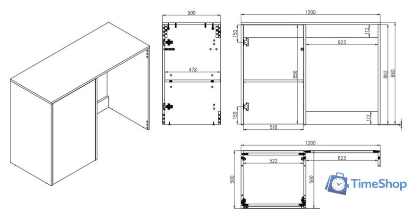  ЗОВ Тумба под умывальник Стамбул Премиум 120 S120LWP0LWPWMD - Изображение №5 — Интернет-магазин Time-Shop