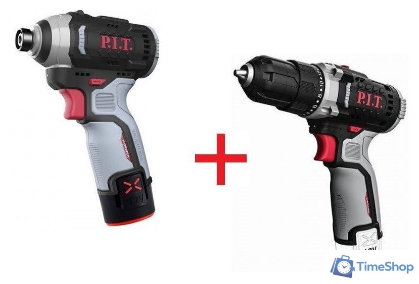  P.I.T. PBM12K-10A+PSD12K-120A/2 (шуруповерт, винтоверт, 2 АКБ) - Изображение №1 — Интернет-магазин Time-Shop