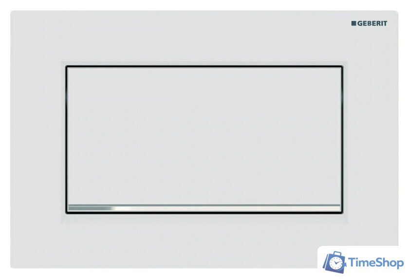 Панель смыва Geberit Sigma 30 New 30 115.893.JT.1 (белый матовый/хром глянцевый) - Изображение №1 — Интернет-магазин Time-Shop