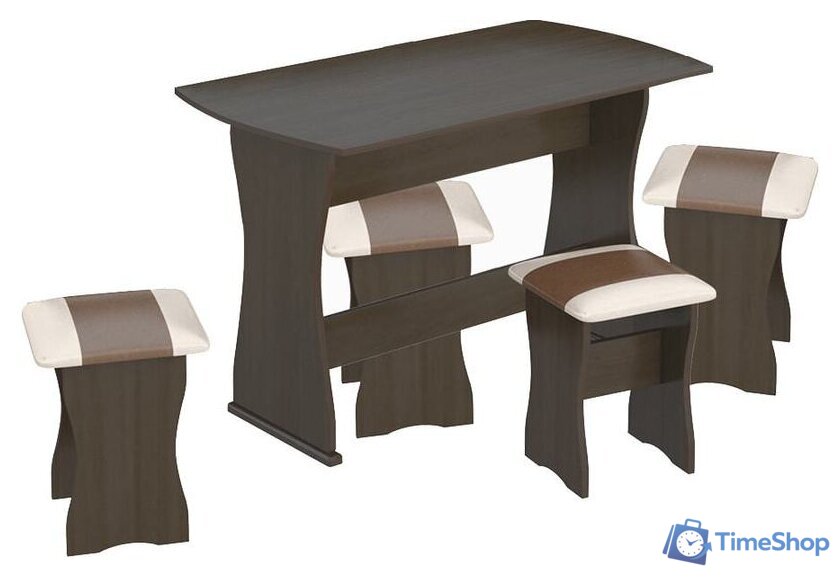 Кухонный стол Трия Тип 1 МФ-101.006 (венге/санчо/коричневый) - Изображение №1 — Интернет-магазин Time-Shop