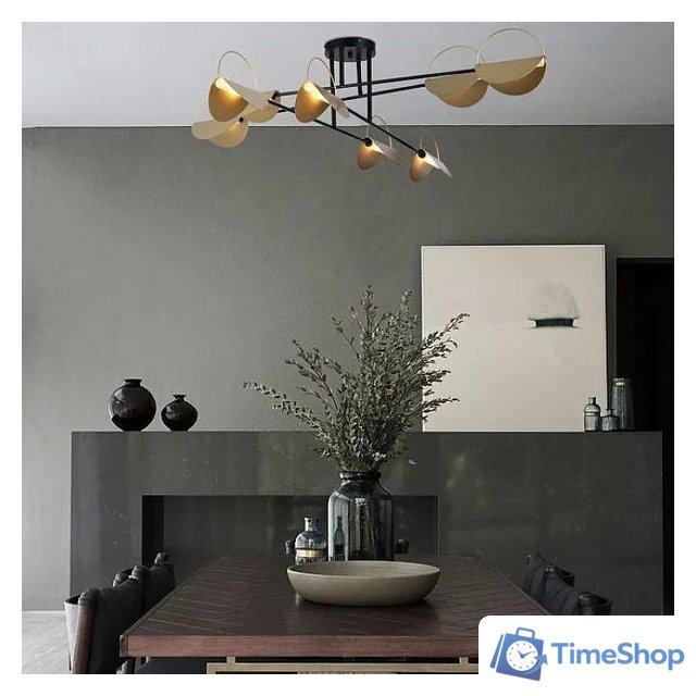 Люстра средней высоты Евросвет Grazia 70148/8 черный/золото - Изображение №2 — Интернет-магазин Time-Shop