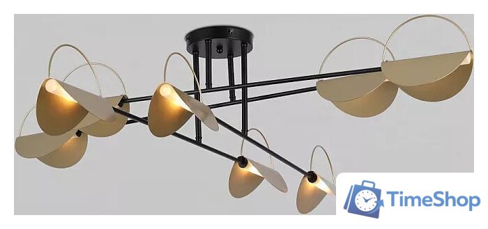 Люстра средней высоты Евросвет Grazia 70148/8 черный/золото - Изображение №1 — Интернет-магазин Time-Shop