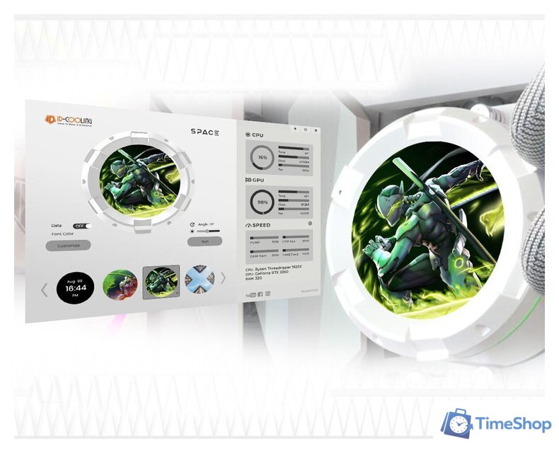 Система жидкостного охлаждения для процессора ID-Cooling SL360 White - Изображение №8 — Интернет-магазин Time-Shop