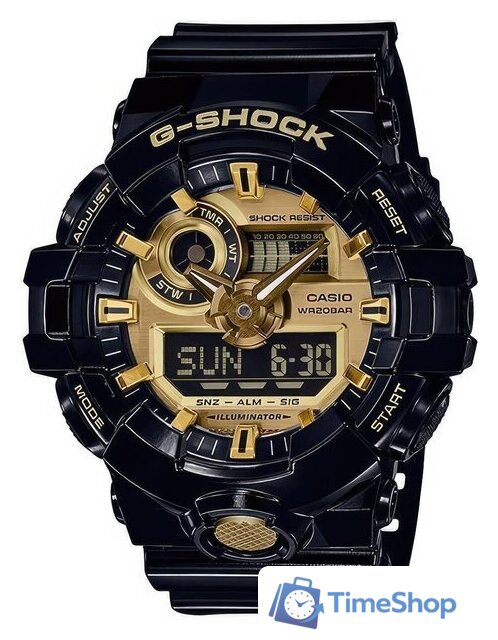 Наручные часы Casio G-Shock GA-710GB-1A - Изображение №1 — Интернет-магазин Time-Shop
