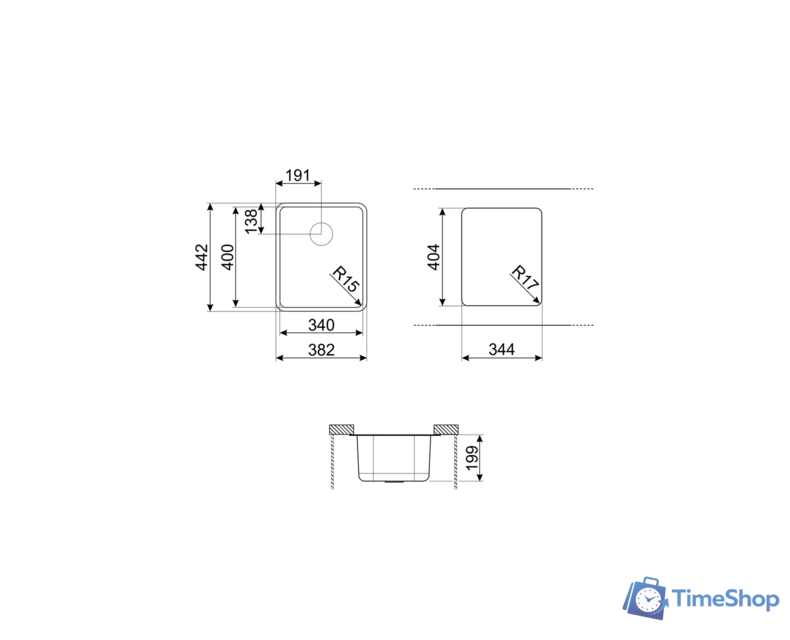 Кухонная мойка Smeg VSTR34BRX - Изображение №2 — Интернет-магазин Time-Shop