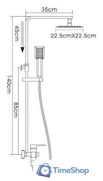 Душевая система  FRAP F2420 - Изображение №2 — Интернет-магазин Time-Shop