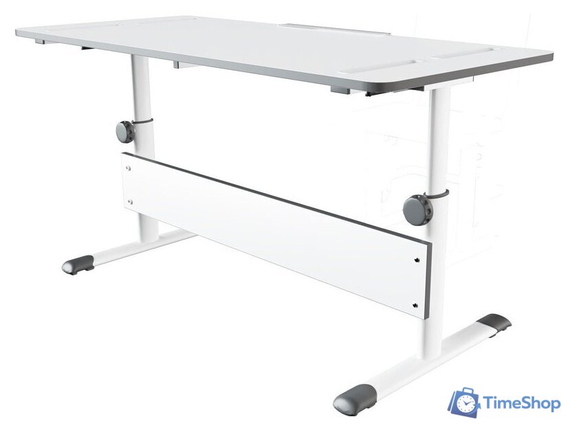 Парта Polini Kids City D2 (без стула, белый/серый) - Изображение №3 — Интернет-магазин Time-Shop