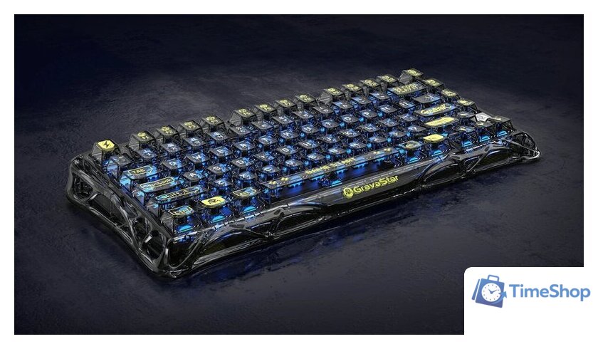 Клавиатура Gravastar Mercury K1 Lite Transparent Black (GravaStar x BSUN) - Изображение №7 — Интернет-магазин Time-Shop