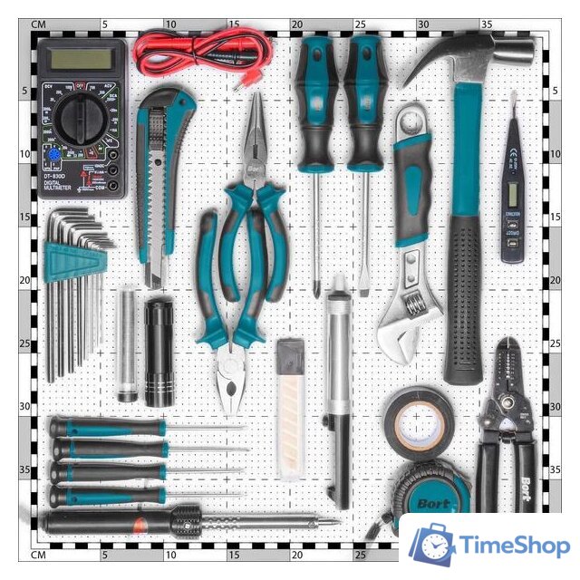 Электромонтажный набор Bort BTK-30E (30 предметов) - Изображение №3 — Интернет-магазин Time-Shop