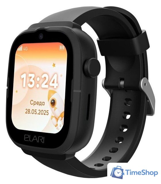Детские умные часы Elari KidPhone 4G Go (черный) - Изображение №1 — Интернет-магазин Time-Shop