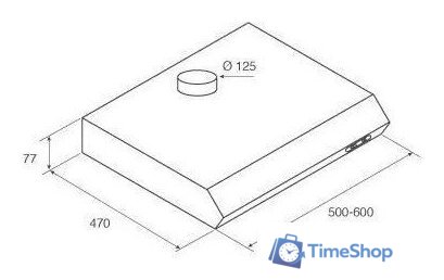 Кухонная вытяжка Jetair Light WH/F/50 PRF0094427A - Изображение №2 — Интернет-магазин Time-Shop