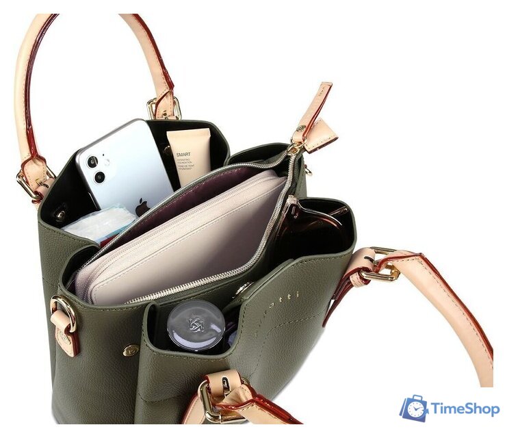 Женская сумка Bugatti Ella 49362084 (оливковый) - Изображение №4 — Интернет-магазин Time-Shop