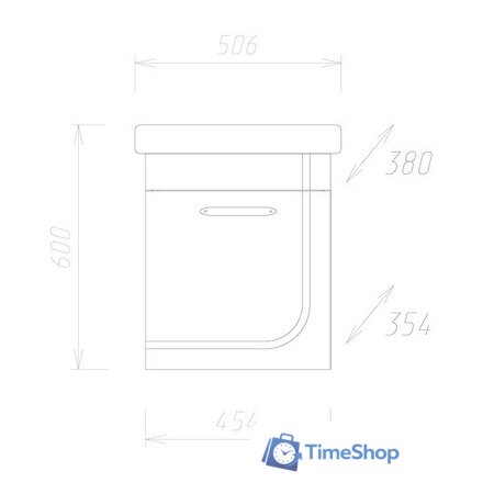  Onika Тумба под умывальник Ирис 50.01 105018 - Изображение №2 — Интернет-магазин Time-Shop