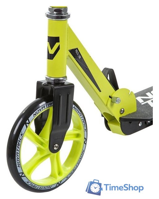 Двухколесный подростковый самокат Novatrack Polis 200P.POLIS.GN9 (черный/зеленый) - Изображение №5 — Интернет-магазин Time-Shop