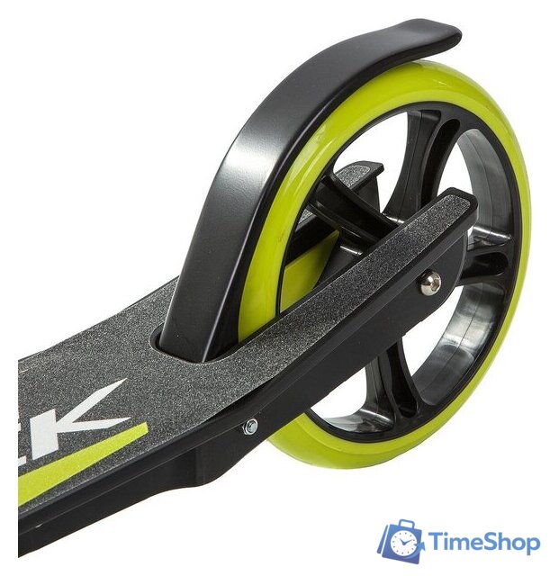 Двухколесный подростковый самокат Novatrack Polis 200P.POLIS.GN9 (черный/зеленый) - Изображение №6 — Интернет-магазин Time-Shop