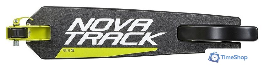 Двухколесный подростковый самокат Novatrack Polis 200P.POLIS.GN9 (черный/зеленый) - Изображение №7 — Интернет-магазин Time-Shop