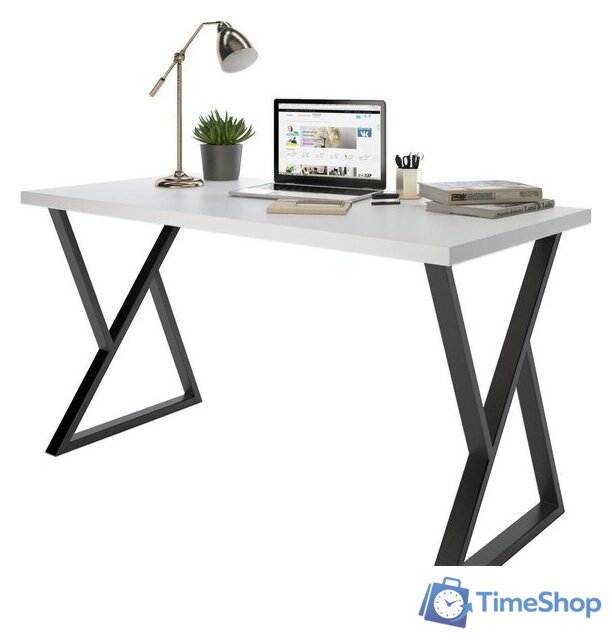 Стол Домус СП014 12.014.403.02 (белый/металл черный) - Изображение №2 — Интернет-магазин Time-Shop