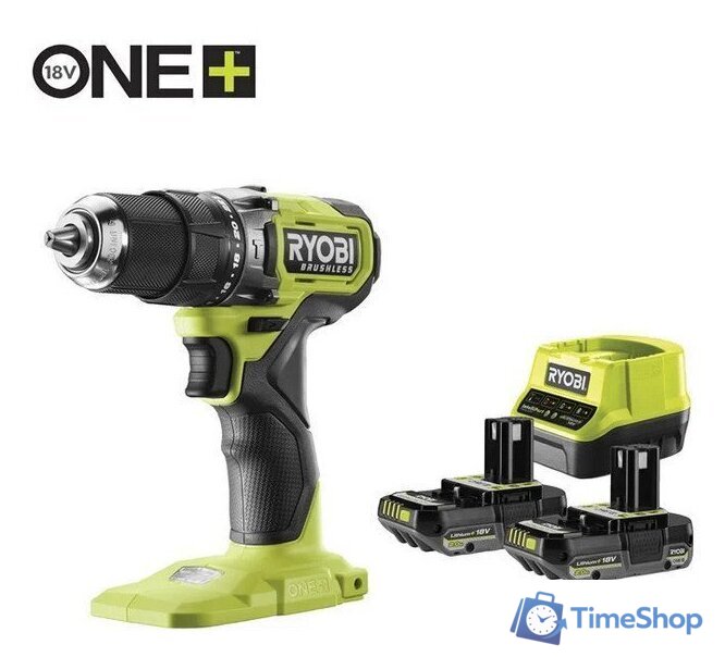 Ударная дрель-шуруповерт Ryobi RPD18BL1-2C20S 5133006139 (с 2-мя АКБ) - Изображение №1 — Интернет-магазин Time-Shop