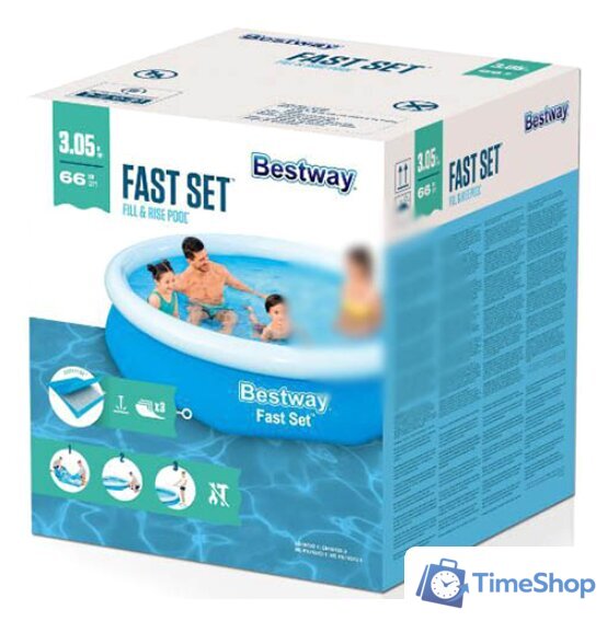 Надувной бассейн Bestway Fast Set 57456 (305х66) - Изображение №2 — Интернет-магазин Time-Shop