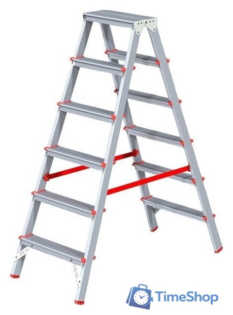Лестница-стремянка Новая высота NV 312 двухсторонняя профессиональная 2x6 ступеней - Изображение №2 — Интернет-магазин Time-Shop
