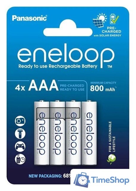 Аккумулятор Panasonic Eneloop AAA BK-4MCDE/4CP (4 шт) - Изображение №1 — Интернет-магазин Time-Shop