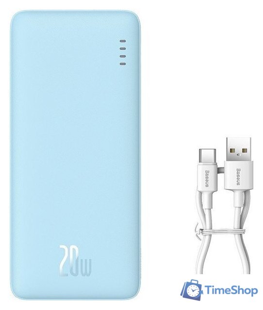 Внешний аккумулятор Baseus Airpow Fast Charge Power Bank 20W 20000mAh (голубой) - Изображение №5 — Интернет-магазин Time-Shop
