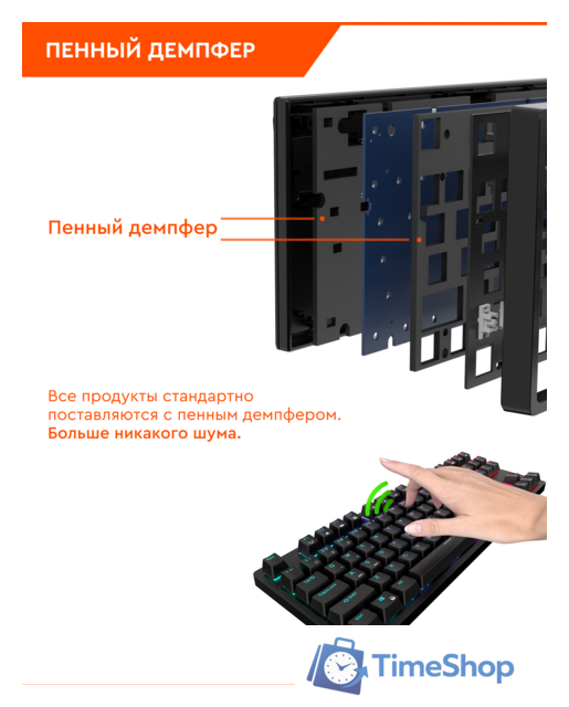 Клавиатура Royal Kludge RK100 RGB (черный, RK Red) - Изображение №12 — Интернет-магазин Time-Shop