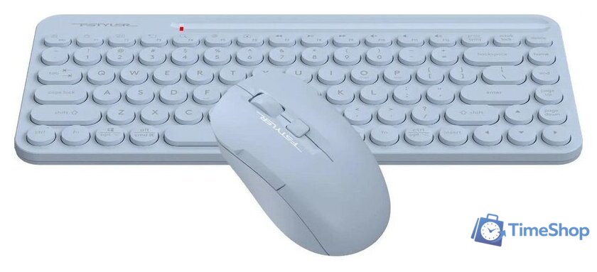 Офисный набор A4Tech Fstyler FG3200 Air2 (синий) - Изображение №5 — Интернет-магазин Time-Shop