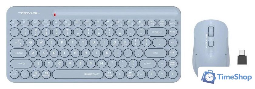 Офисный набор A4Tech Fstyler FG3200 Air2 (синий) - Изображение №2 — Интернет-магазин Time-Shop