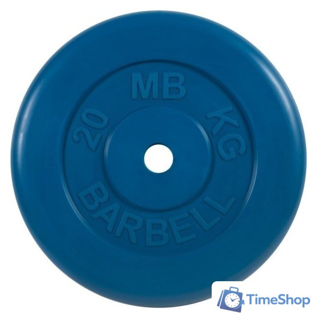 Диск MB Barbell Стандарт 31 мм (1x20 кг, синий) - Изображение №1 — Интернет-магазин Time-Shop