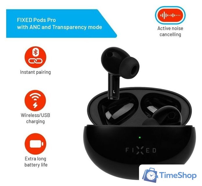 Наушники Fixed Pods Pro (черный) - Изображение №5 — Интернет-магазин Time-Shop