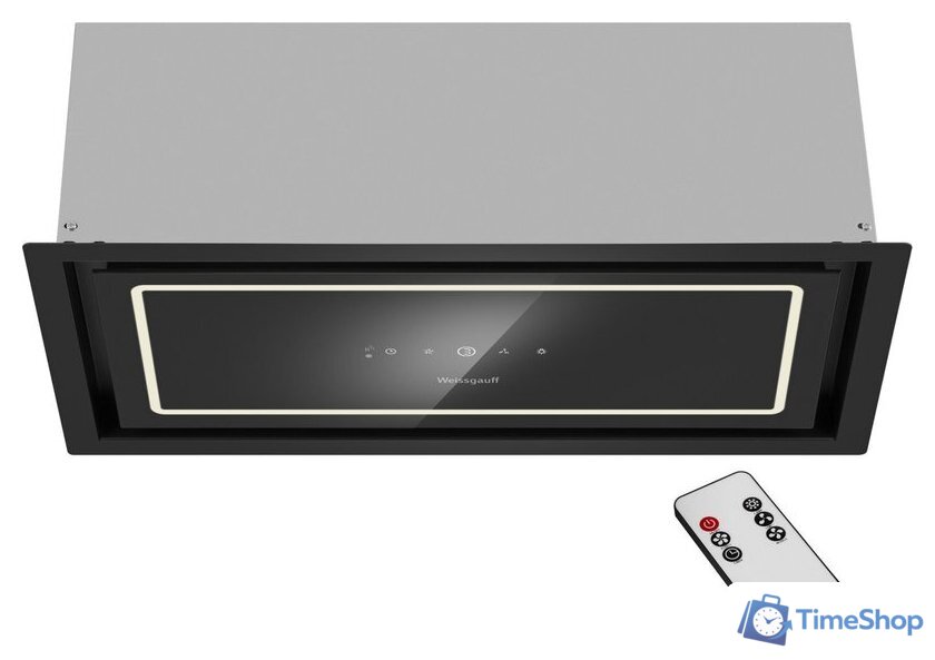 Кухонная вытяжка Weissgauff Quadra 600 Touch Black Glass - Изображение №1 — Интернет-магазин Time-Shop