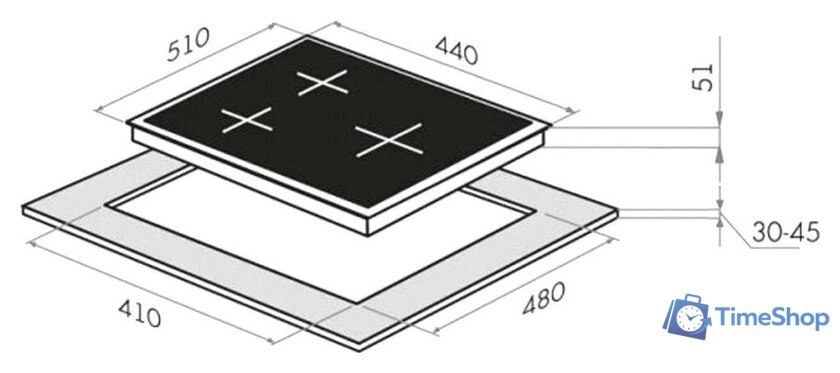 Варочная панель HOMSair HGG433BK - Изображение №19 — Интернет-магазин Time-Shop