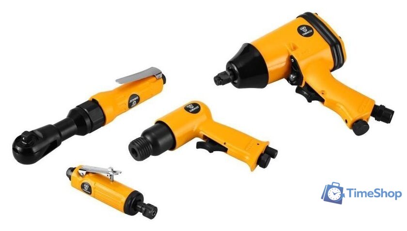  Deko Premium SET 34 018-0908 (прямая пневмошлифмашинка, пневмотрещотка, пневмодолото, пневмогайковерт) - Изображение №2 — Интернет-магазин Time-Shop