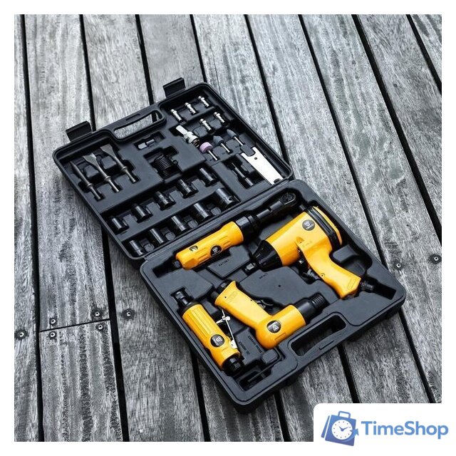  Deko Premium SET 34 018-0908 (прямая пневмошлифмашинка, пневмотрещотка, пневмодолото, пневмогайковерт) - Изображение №6 — Интернет-магазин Time-Shop