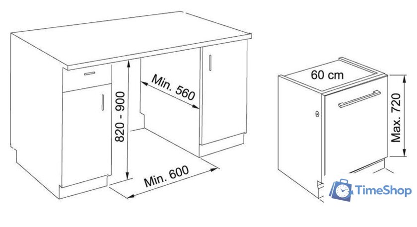 Встраиваемая посудомоечная машина Franke FDW 614 D7P DOS D 117.0611.673 - Изображение №3 — Интернет-магазин Time-Shop