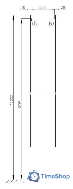  Акватон Шкаф-пенал Нортон 34 1A249403NT01R (правый, белый/дуб эндгрейн) - Изображение №4 — Интернет-магазин Time-Shop