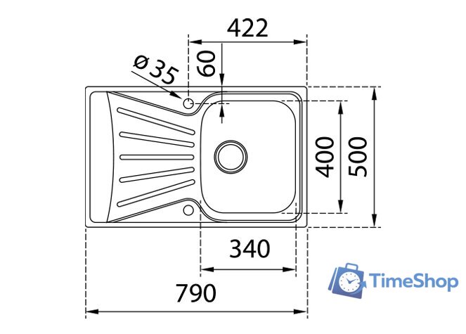 Кухонная мойка TEKA Starbright 45 E-XM 1B 1D - Изображение №2 — Интернет-магазин Time-Shop