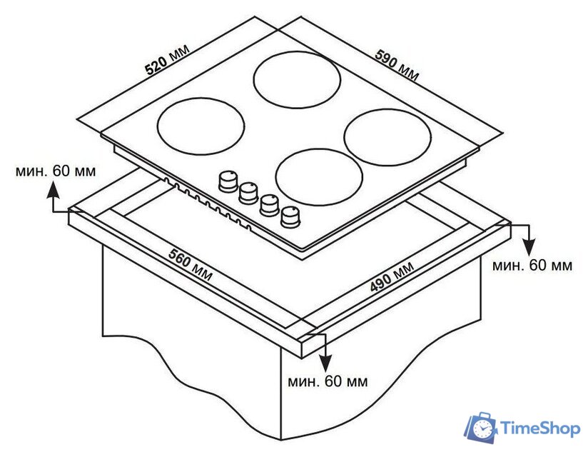Варочная панель ARDO IM64BT2 - Изображение №7 — Интернет-магазин Time-Shop