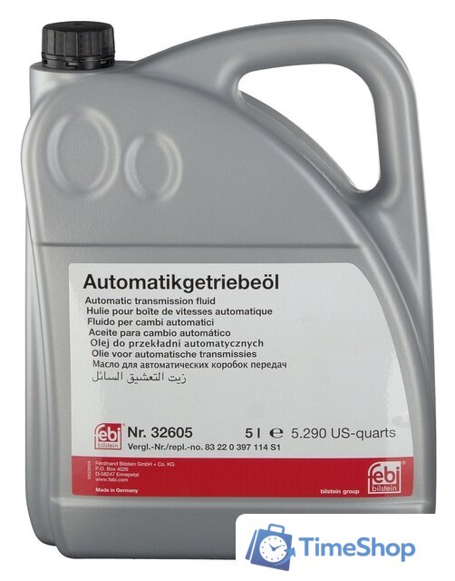 Трансмиссионное масло Febi bilstein ATF 32605 5л - Изображение №1 — Интернет-магазин Time-Shop